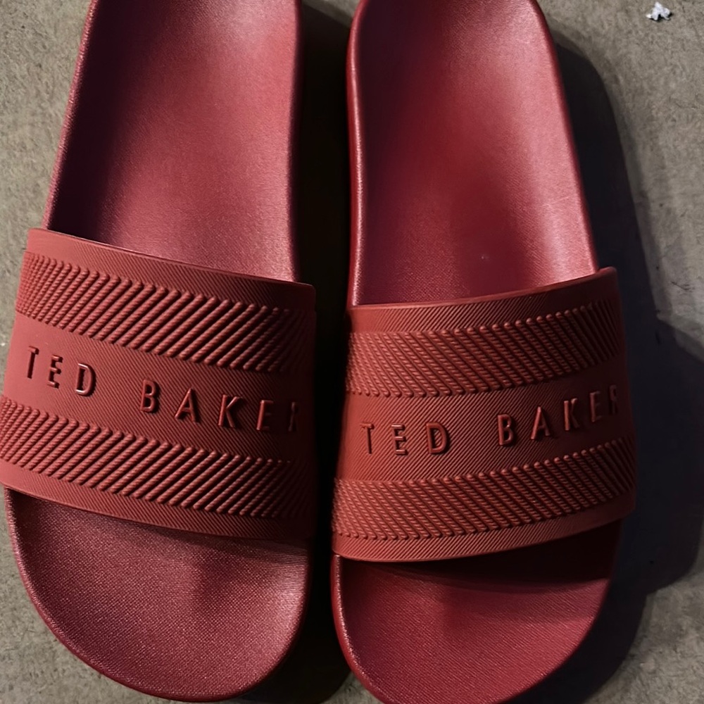 Ted Baker Red Slide Sandals